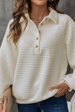 LOOSE-FITTING SOLID COLOR TEXTURED SWEATSHIRT