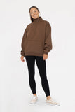 Cotton Blend Fleece Mock Neck Pullover Sweater