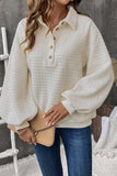 LOOSE-FITTING SOLID COLOR TEXTURED SWEATSHIRT