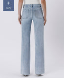 PLUS SIZE HIGH RISE TROUSER HEM FLARE JEANS