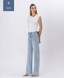 PLUS SIZE HIGH RISE TROUSER HEM FLARE JEANS
