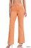 Acid washed frayed cutoff hem straight wide pants