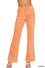 Acid washed frayed cutoff hem straight wide pants
