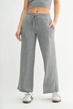 Brushed Wide Leg Lounge Pants