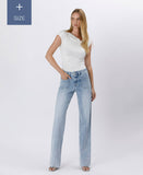 PLUS SIZE HIGH RISE TROUSER HEM FLARE JEANS