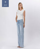 PLUS SIZE HIGH RISE TROUSER HEM FLARE JEANS