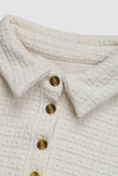 LOOSE-FITTING SOLID COLOR TEXTURED SWEATSHIRT