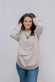 Basic Acid Washed Sweatshirt - Light Brown