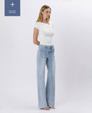 PLUS SIZE HIGH RISE TROUSER HEM FLARE JEANS