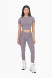 Venice Crossover Waist Stirrup Leggings